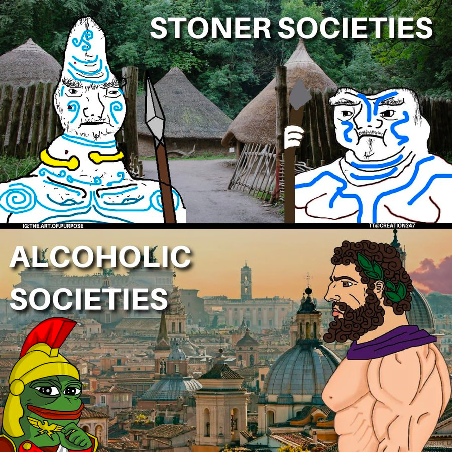 one worshiped rocks while the other built civilization