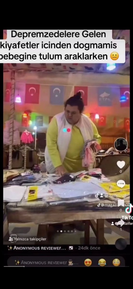 susmicamaskim's tweet photo. Depremzede insanlar için gönderilen paralarla tüp mide olup, depremzede çocuklara ait kıyafetleri kendi doğmamış bebeğine çeyiz diye hazırlayan #kışkızı 😄 parasını ödediğini iddia ediyor. https://t.co/11V3twegr5