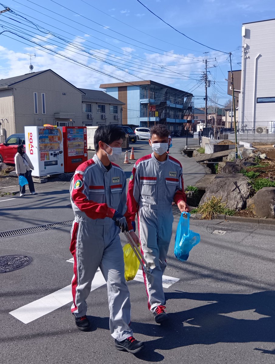 45名の学生が、2月28日（土）に行われた椚田地区地域清掃へ参加しま