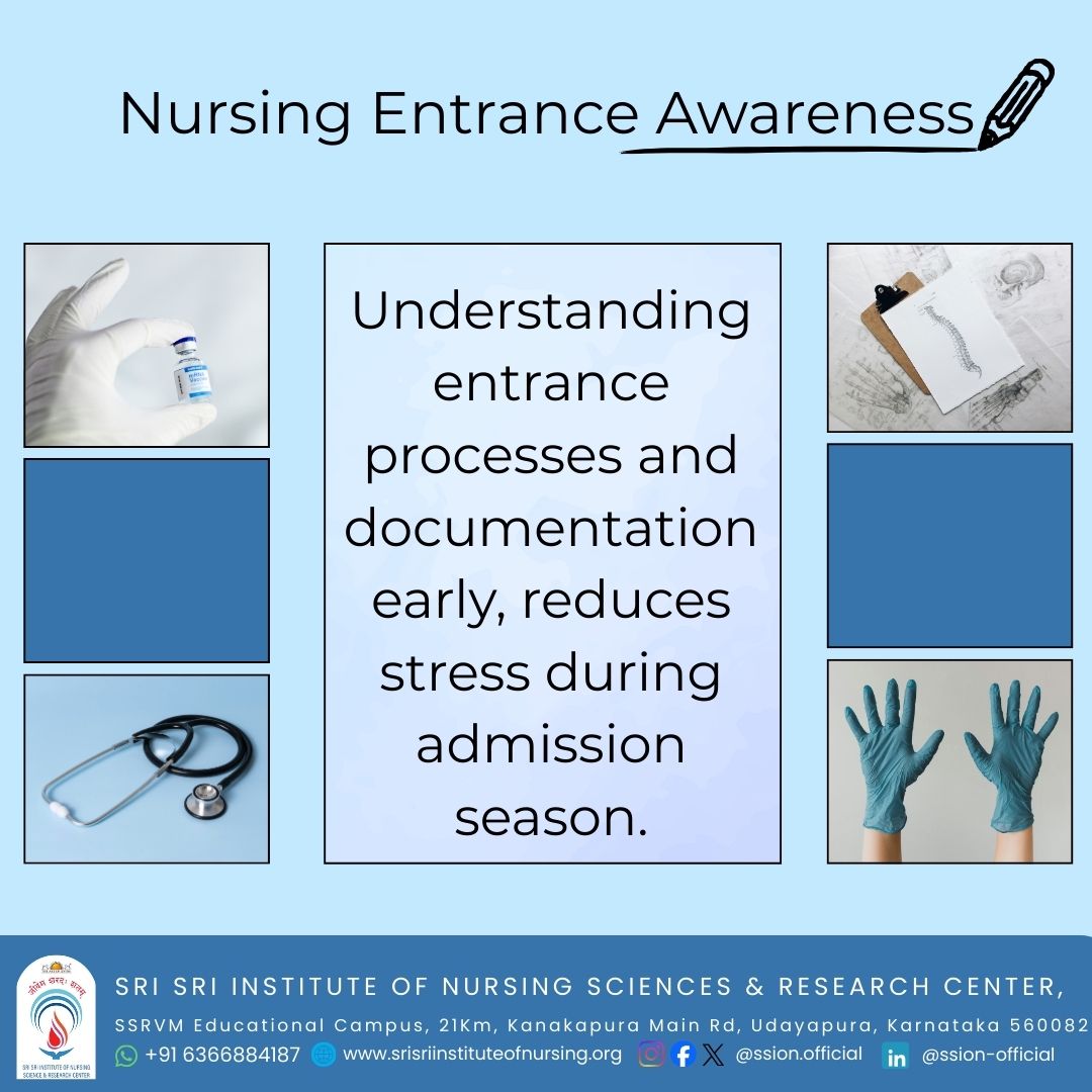 Understanding entrance procedures, required documentation, and important timelines well in advance helps students avoid last-minute stress during admission season.
📍 Begin your admission journey with Sri Sri Institute of Nursing
#NursingAdmissions2026 #BScNursing #GNMNursing