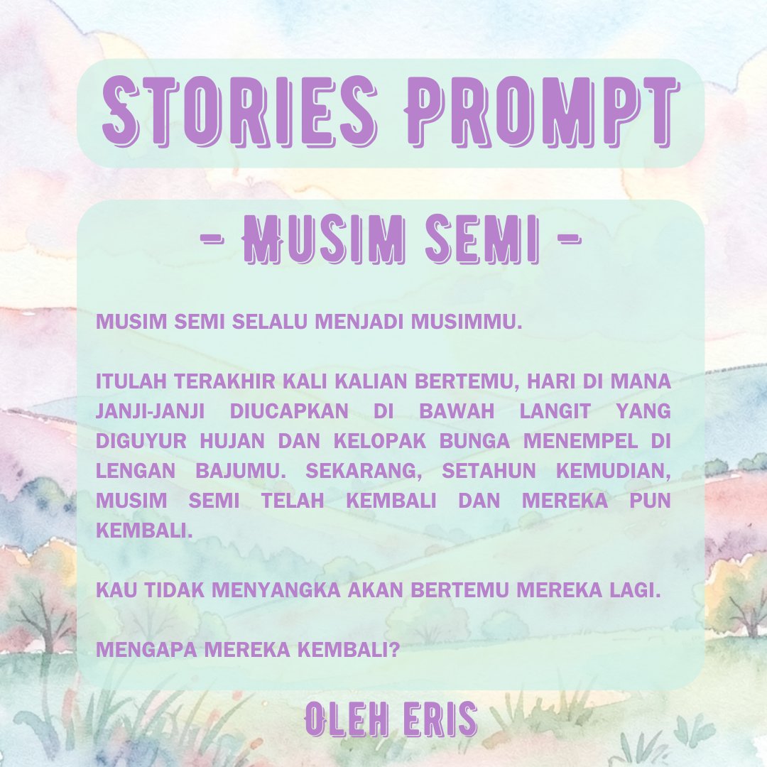 storiesphilia's tweet photo. ㅤㅤ 　　　 

          ⸺ 𝒫rompts #4 
          #StoriesPrompt 
      ㅤㅤ  ．．．𝆆     ❣ ❣ ❣
      ㅤㅤ 
ㅤㅤ https://t.co/5jiXk6SyQE