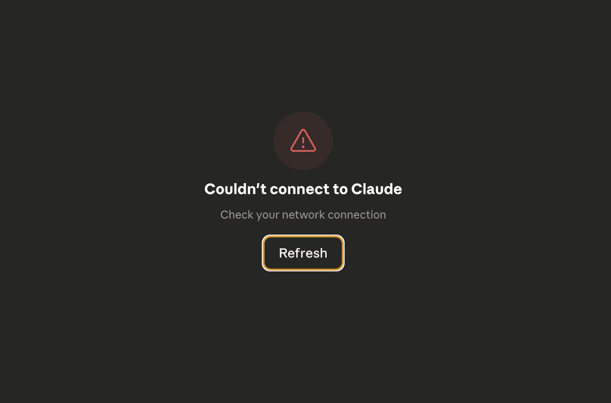 jaykaslo's tweet photo. Tonight's vibe coding has come to a screeching halt. 
😭 #ClaudeDown #VibeCoding #Fail https://t.co/LCOnoUlrSK