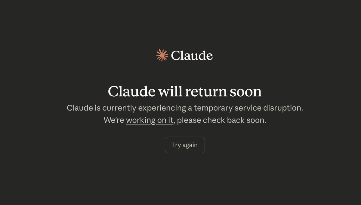 claude is down wtf