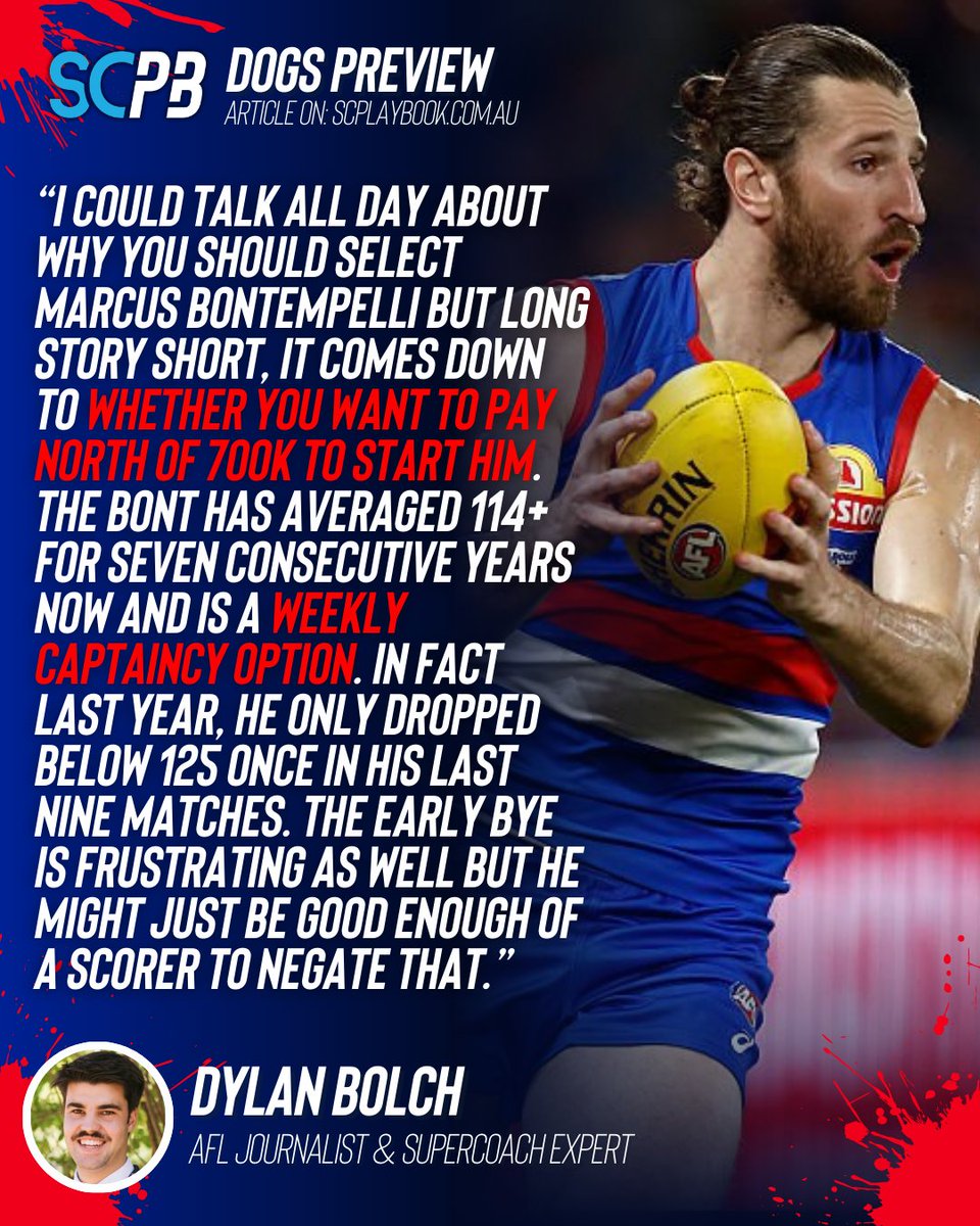 Will you pay up for the Bont? 💪

<a href="/DylanBolch/">Dylan Bolch</a> takes a look at the Western Bulldogs' SuperCoach relevance in 2026 👉 tinyurl.com/3t94nr9t