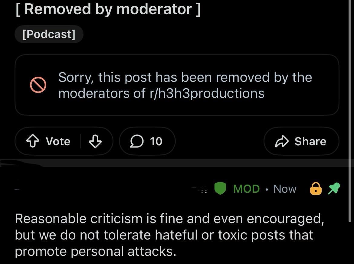 KweenInYellow's tweet photo. Over on the H3 subreddit, die-hard fans have been registering their disgust with Ethan and Hila Klein's enthusiastic support for the Trump/Netanyahu civilian slaughter campaign in Iran. As always, critical posts are being deleted. https://t.co/gYsrqOHH9i