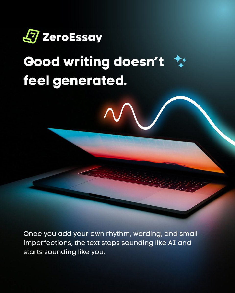 ZeroEssayAI's tweet photo. Sound Less Like a System

Clean structure isn’t the problem—predictable language is.
Human writing breathes through variation, subtle shifts, and moments that feel unplanned. https://t.co/Is2RJQzWD3