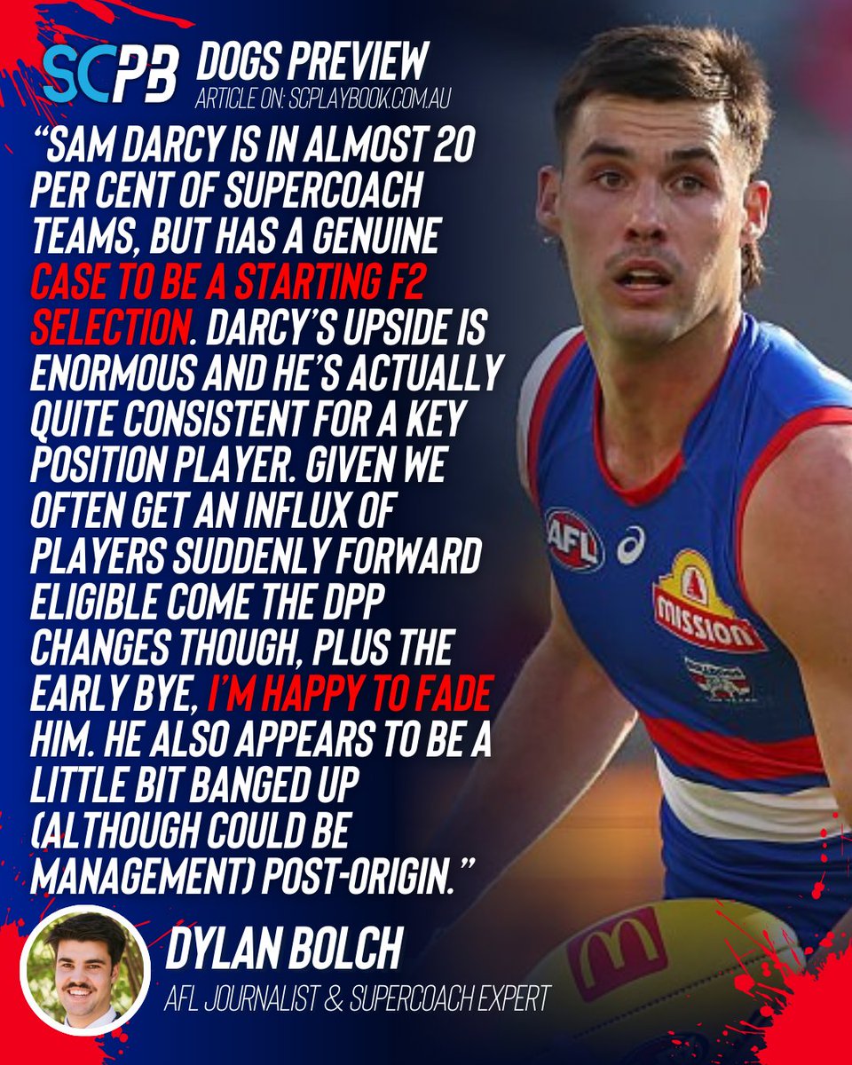 Will Sam Darcy be a top 6 forward in SuperCoach this season? 🧐

<a href="/DylanBolch/">Dylan Bolch</a> takes a look at the Western Bulldogs' SuperCoach relevance in 2026 👉 tinyurl.com/3t94nr9t