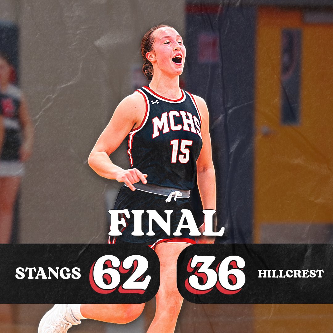 MC__athletics's tweet photo. ☑️ Final from Hillcrest.

Lady Mustangs will play West Plains in the semifinals on Wednesday 3/4 at 7:30 pm at Hillcrest HS.

#GoStangs #KickEm https://t.co/C7juWerCtd