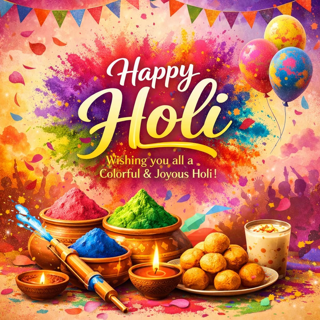TechPatashala's tweet photo. Happy Holi 🫟 Friends 
#Holi2026 https://t.co/NZZYM803zJ