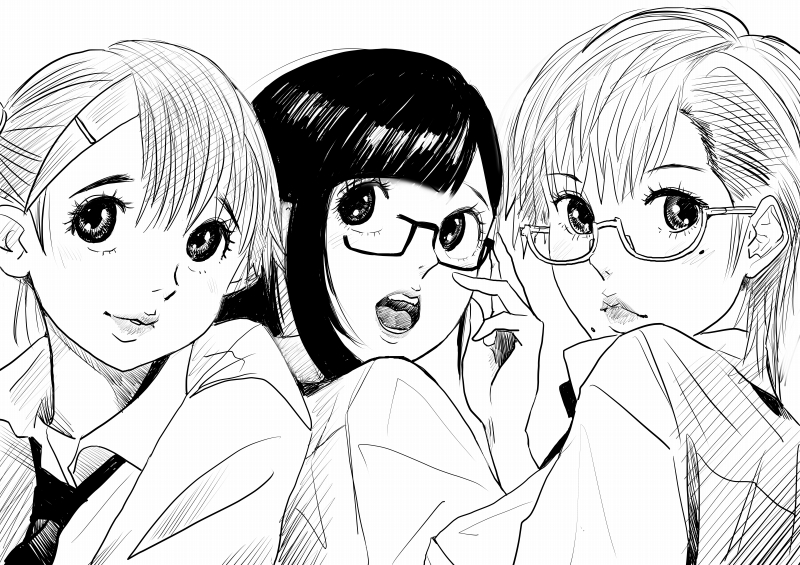 午前中の落書き～
プロフィール画像
後から気になるところを修正したくなる～
←ちゃこのヘンテコ骨格とか表情の修正 →前プロフィール画像 