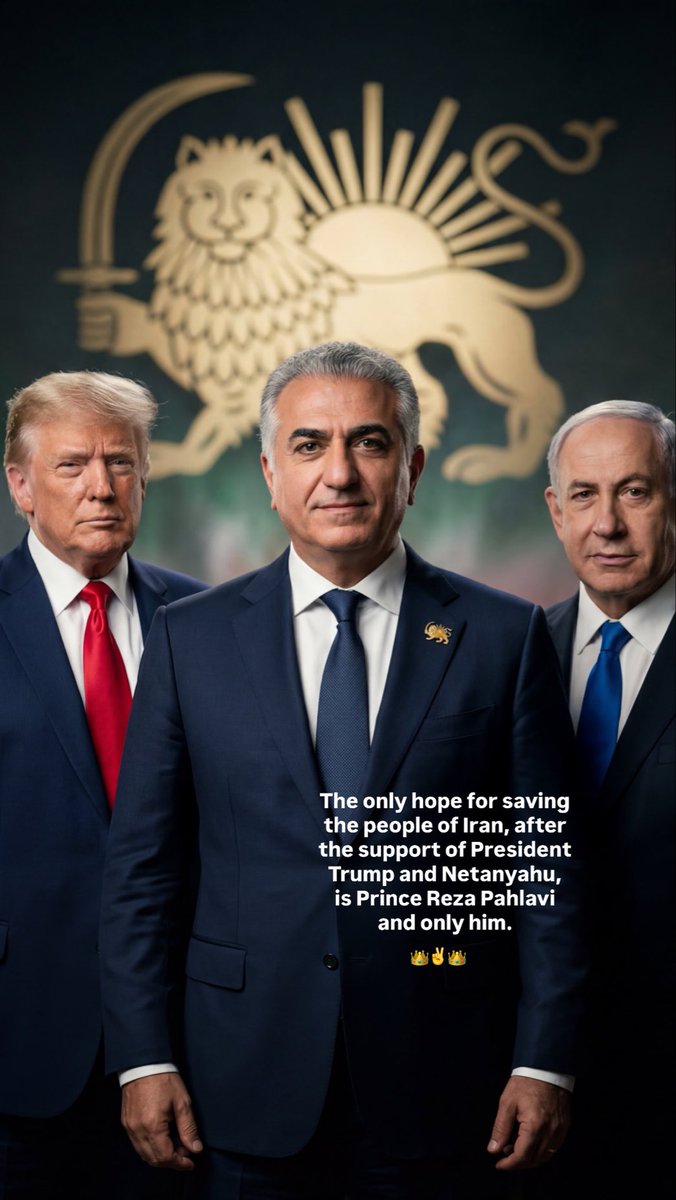 No individual or opposition group is trustworthy except Prince Reza Pahlavi.
People inside Iran have accepted war because they believe it is the only way to end the regime, and their only hope is the return of Prince Reza Pahlavi.👑✌️
#ThankYouTrump‌ 
#KingRezaPahlavi 
ريتوييت🚨