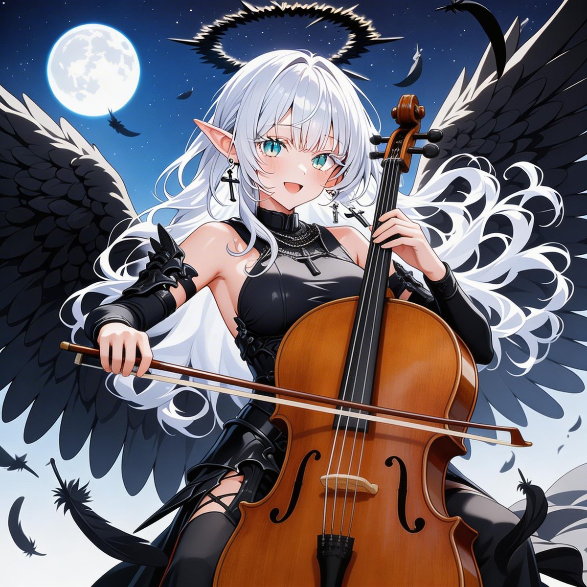 うちの子 #白髪 #天使 #ヴァルキリー #DaysAI #AIイラスト