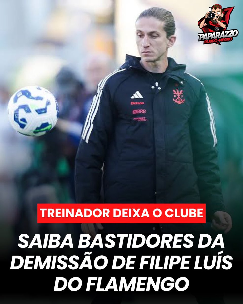 PapaRubroNegro's tweet photo. 🚨 BASTIDORES DA DEMISSÃO DE FILIPE LUÍS!

A equipe #PaparazzoRubroNegro apurou que a decisão de demitir Filipe Luis partiu de Luiz Eduardo Baptista, o BAP, presidente do Flamengo.

O mandatário rubro-negro já analisa nomes para assumir a posição.

Uma das opções é Leonardo Jardim. Há, inclusive, a possibilidade de Jardim chegar ao Rio de Janeiro nos peoxiikos dias para andar com as negociações.

🗞️ Gabriel Reis | Paparazzo RN
Por @gabrielorphao
📸 @gilvandesouza | @flamengo