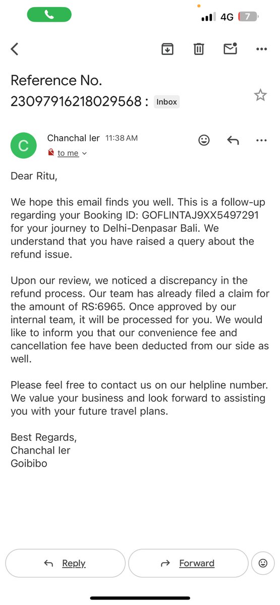 UtkarshAga60577's tweet photo. This is a joke 
Three different agent three different discrepancy amount .

Correct refund amount not processed . Bad practises , illicit practises 

@jagograhakjago please help

@Goibibo_Support @GoibiboSupport https://t.co/u57AxfmF9K