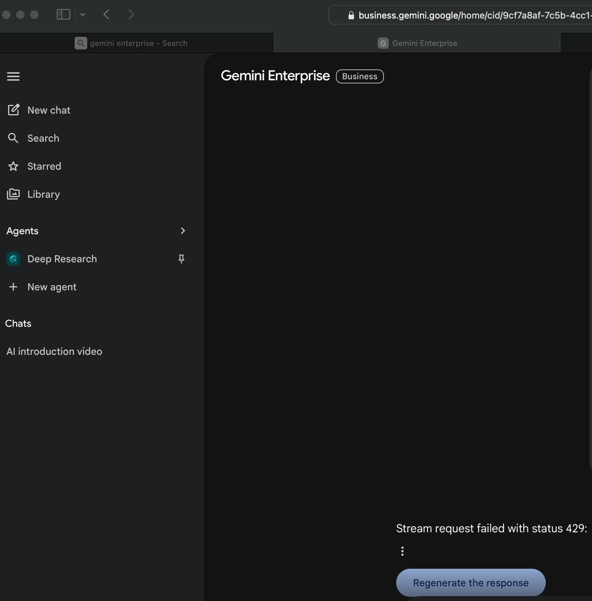 quantalphas's tweet photo. #gemini enterprise is rubbish, fuck it
I use it for create video, always response :
Stream request failed with status 429:
@gemini https://t.co/PQRCjLw6B2