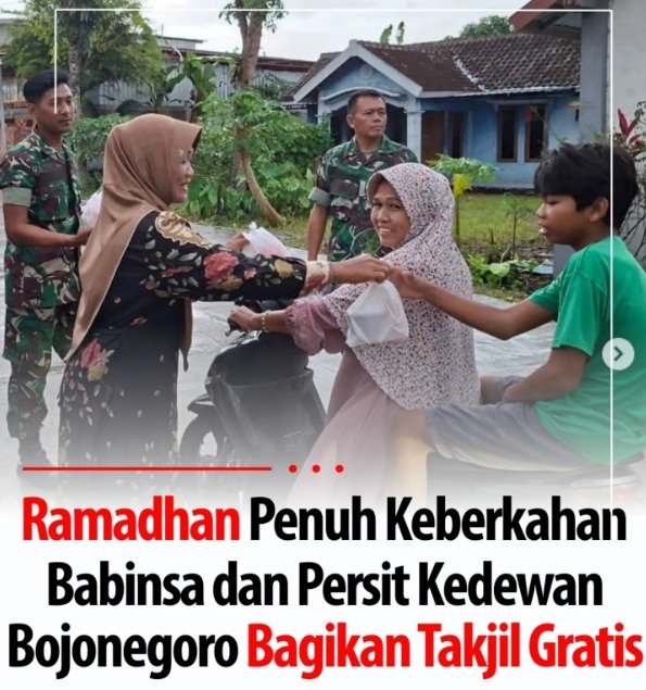 Dimaspratriii's tweet photo. Bulan Ramadan tiba, rasa hangatnya terpancar di segenap penjuru tanah air. Dari ujung barat ke ujung timur, prajurit TNI AD Kita berkiprah dengan sebuah misi mulia: membagikan berkah di bulan yang suci.

Tebar Berkah Sesama https://t.co/Ru0f2fVVuW