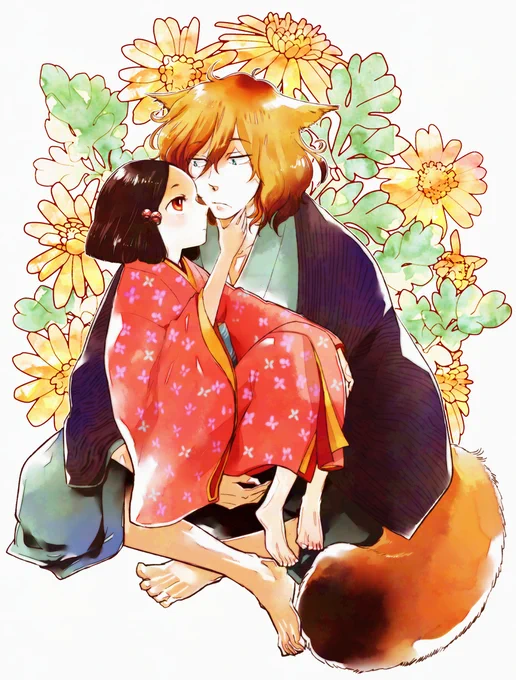 【創作】狐と静 だいぶ前におにロリ(お兄さんとロリ)アンソロジーに描かせていただいた漫画です #創作漫画  (1/6) 