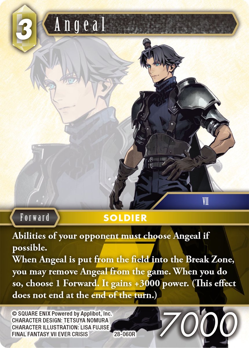 Here is my Opus 28 spoiler! Angeal

#FFTCG