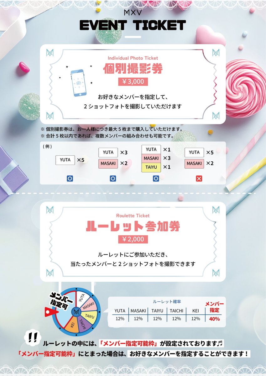 MXV Fan Meeting-Happy White Day-』 📢特典会に関するお知らせ✨ 詳細