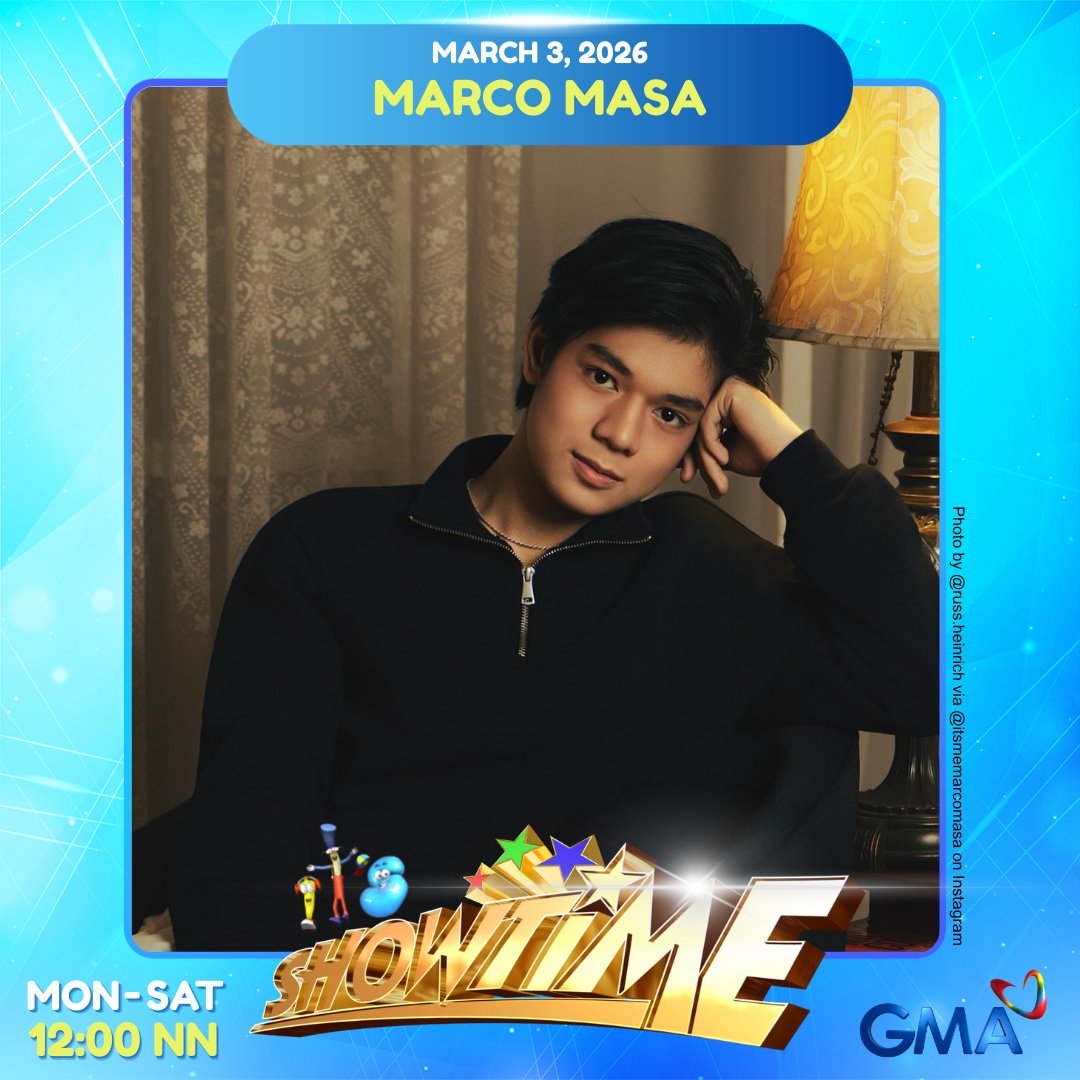 gmanetwork's tweet photo. Marco Masa at Eliza Borromeo, makakasama natin ngayong Martes sa #ItsShowtime! 😍 

#GMAPBBCollab https://t.co/E5ghyU8glM