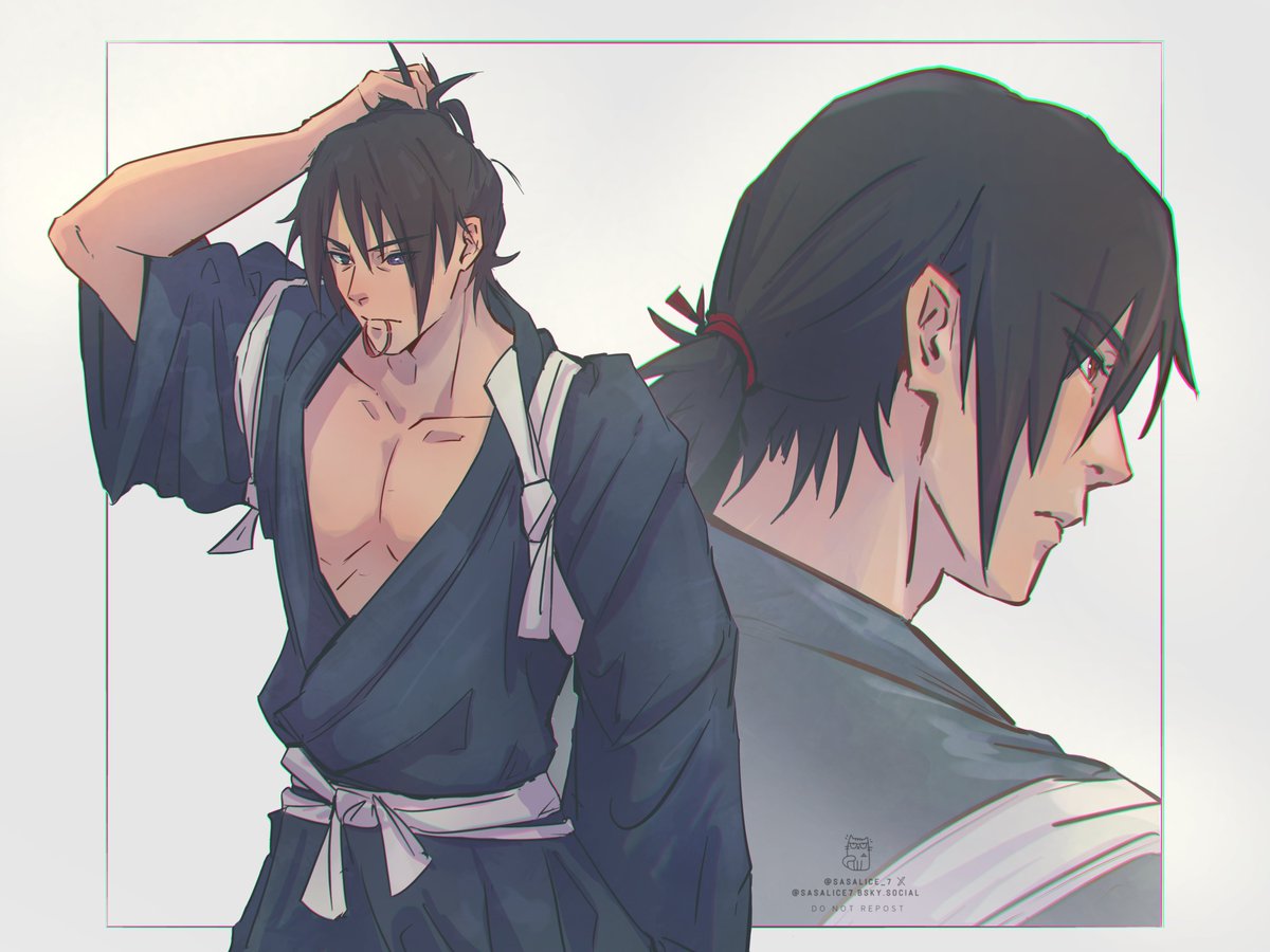 sasalice_7's tweet photo. Fighting artblock with ponytail Sasuke 🎨😮‍💨 https://t.co/NJl6T57qJx