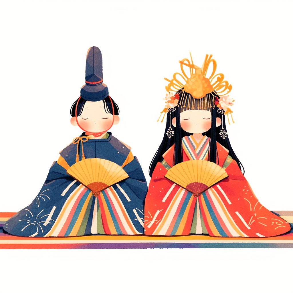 お雛様プロンプト公開です！ みんなで作ろうひな人形 左 niji7 右
