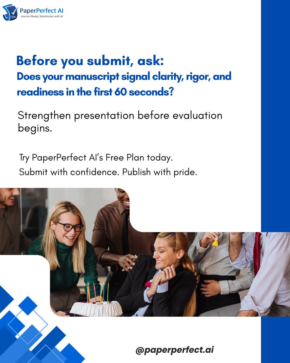 Strong research can fail in the first 60 seconds.

Before peer review, editors assess clarity, structure &amp; language quality. If your manuscript doesn’t signal credibility immediately, it may not move forward.

First impressions matter.
#AcademicPublishing #ResearchWriting