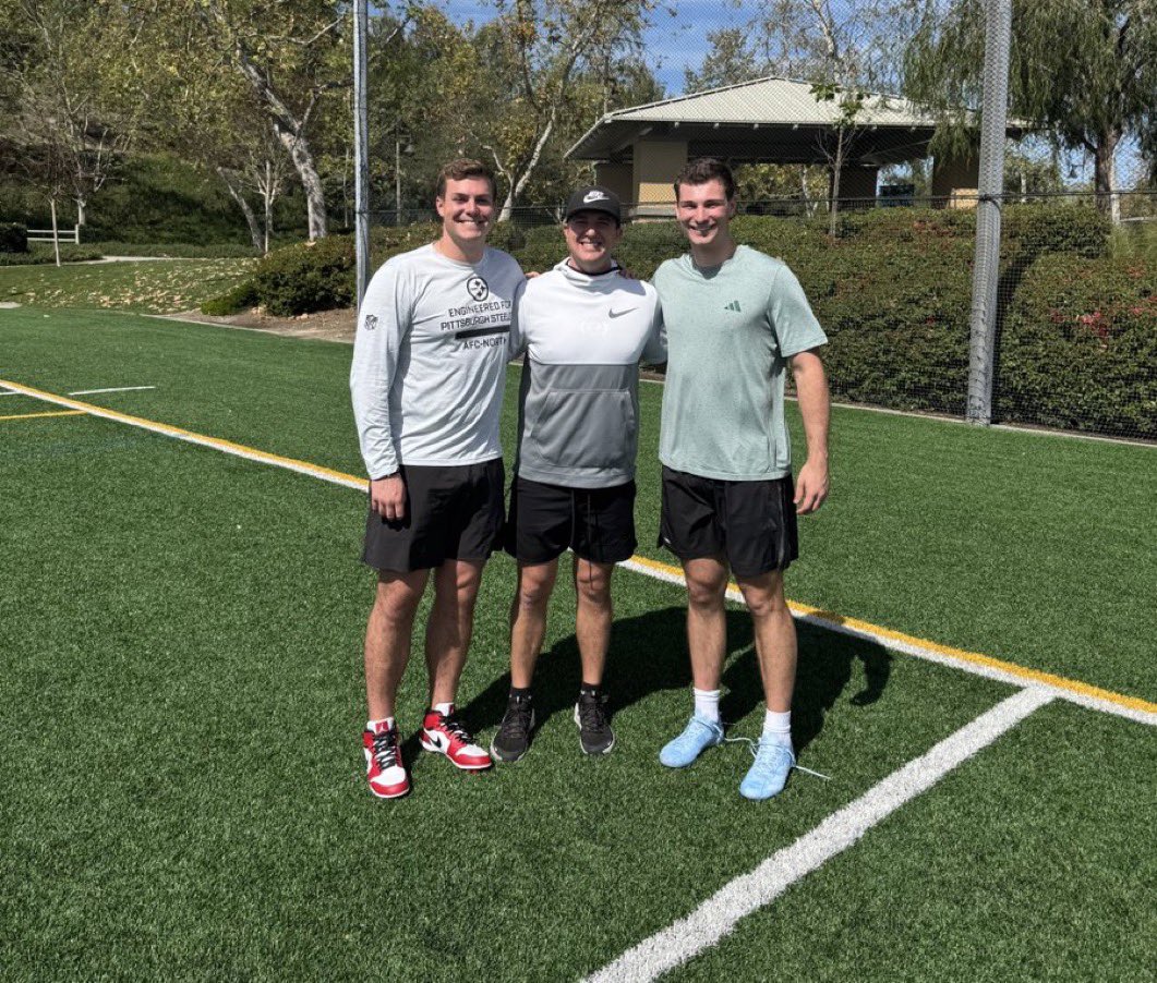 Fernando Mendoza and Will Howard — the last two national champion QBs — have been working out together.

(📸 <a href="/jtheaps9/">Jake Heaps</a>)