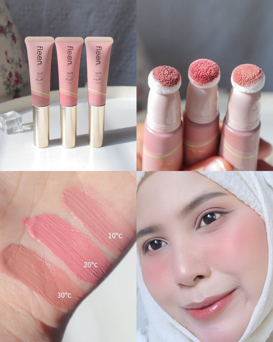 แก้มละมุนขนาดนี้ ใครจะอดใจไหว🥰#FleenBeauty Soft Velvet Fluffy Cheek✨️ออก 3 สีใหม่❗️หวานละมุนแบบตะโกน บลัชออนเนื้อครีมเปลี่ยนเป็นเนื้อแป้งที่บางเบา เนื้อนุ่มสบายผิว เกลี่ยง่ายไม่เป็นคราบ พร้อมกันน้ำ กันเหงื่อ สีชัดติดทน
🌹10°C Misty Rose สีชมพูตุ่น สวยหวานสุภาพ ดูเป็นธรรมชาติ