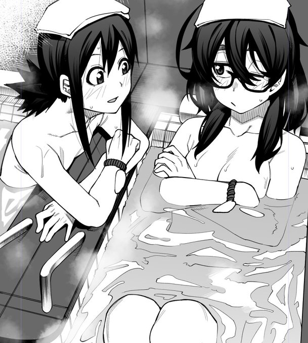 サウナ漫画 見返してたけどこの扉絵数時間で描いたにしちゃ当社比頑張ってる 