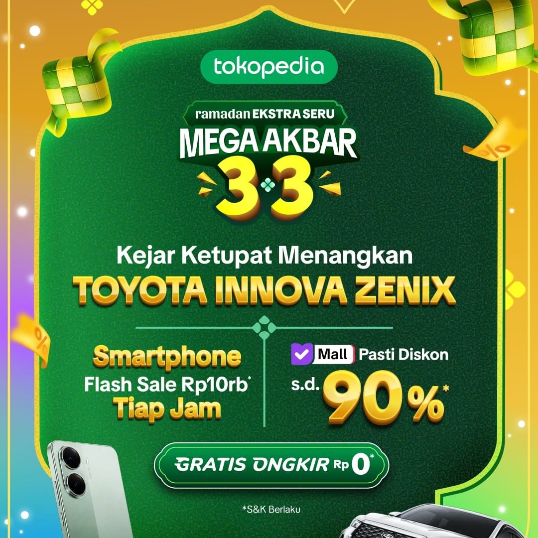 GhazianSalsabil's tweet photo. Dari iseng main Kejar Ketupat eh hadiahnya bisa Innova Zenix? Gak mau ketinggalan sih, langsung aja cek di > https://t.co/RRYMZ7331T #33PromoMegaAkbar https://t.co/LHzDOu71cI