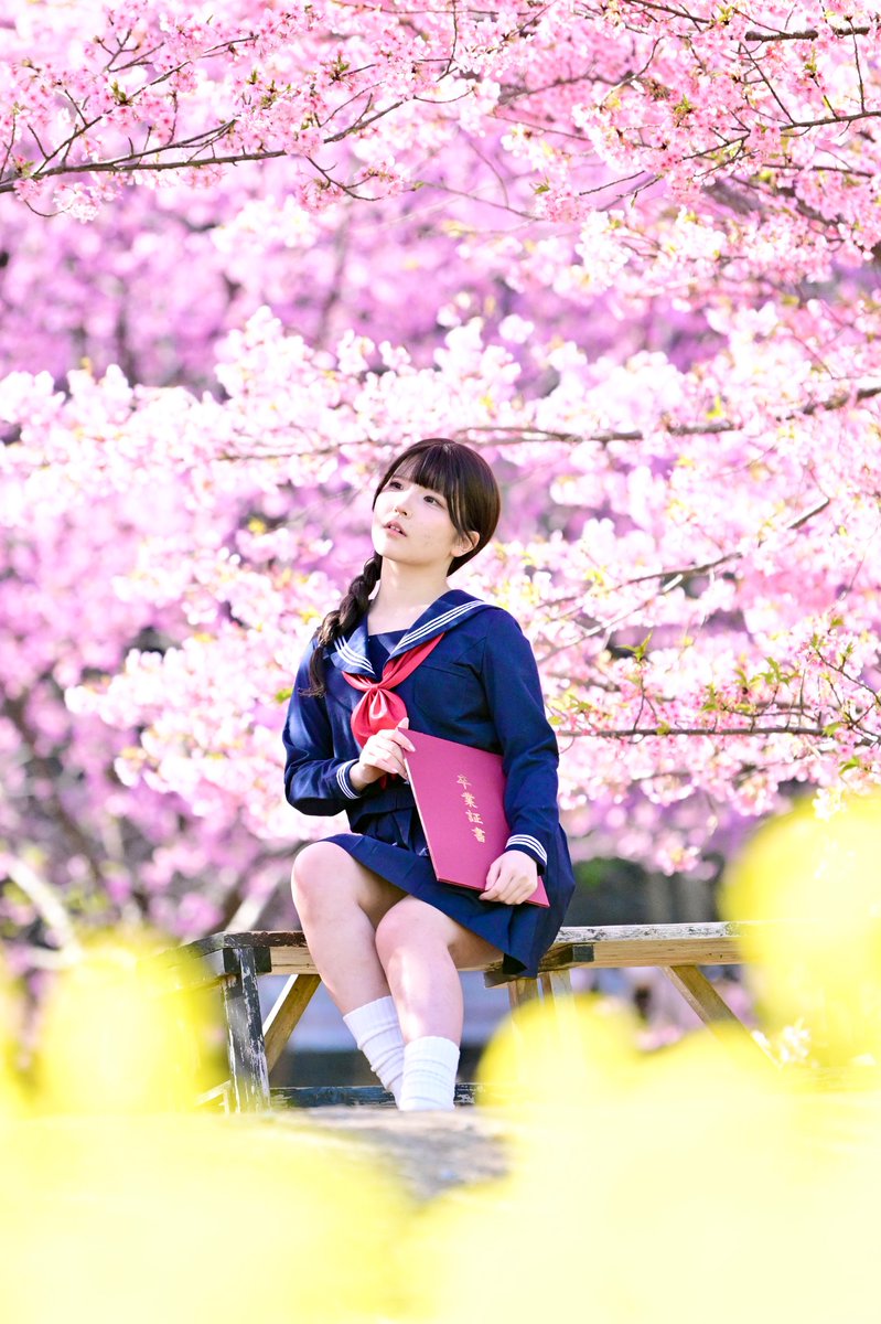 ajipon141421356's tweet photo. #ひなせ さん　@hinase_model

#美少女  #ポートレート  #制服  #桜 🌸 https://t.co/9lO46wAt11