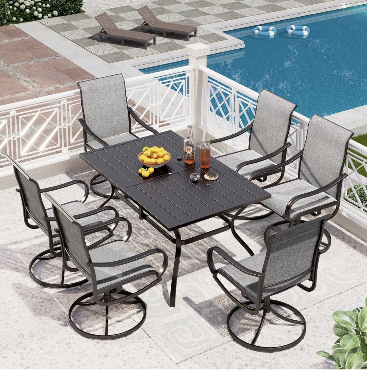 TheWeeklyShop1's tweet image. This patio dining set is clean and simple 🔥

Swivel chairs are underrated.

Perfect for summer nights.

🔗👉amzn.to/4r30PHJ

#OutdoorLiving #BackyardSetup