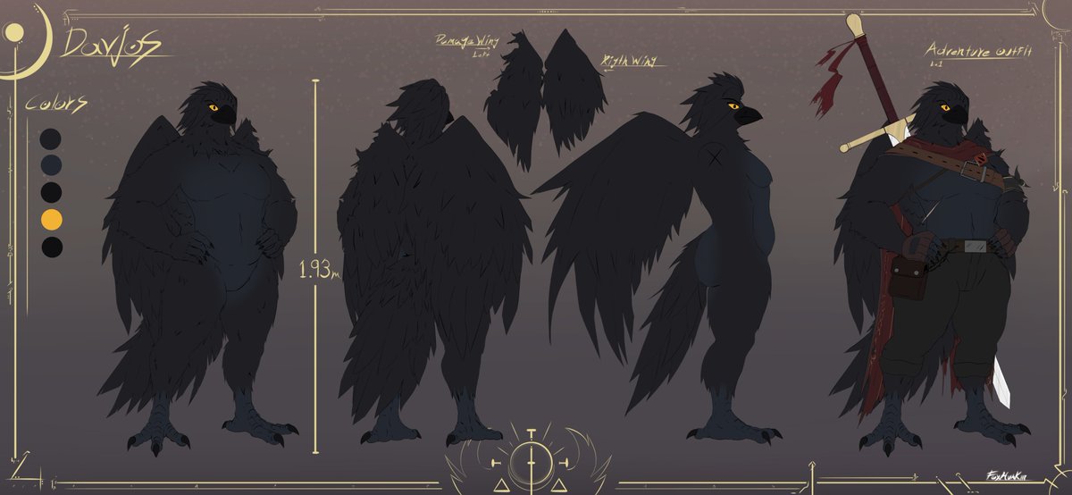 FoxHunk117's tweet photo. Primera referencia de su fursona para mi amigo @io_davjos🐦‍⬛🎊🎉! https://t.co/86x9ykXwCK