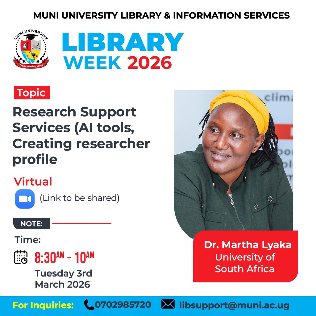 Muni University Library tweet media