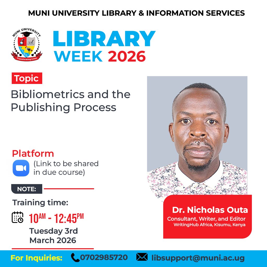 Muni University Library tweet media