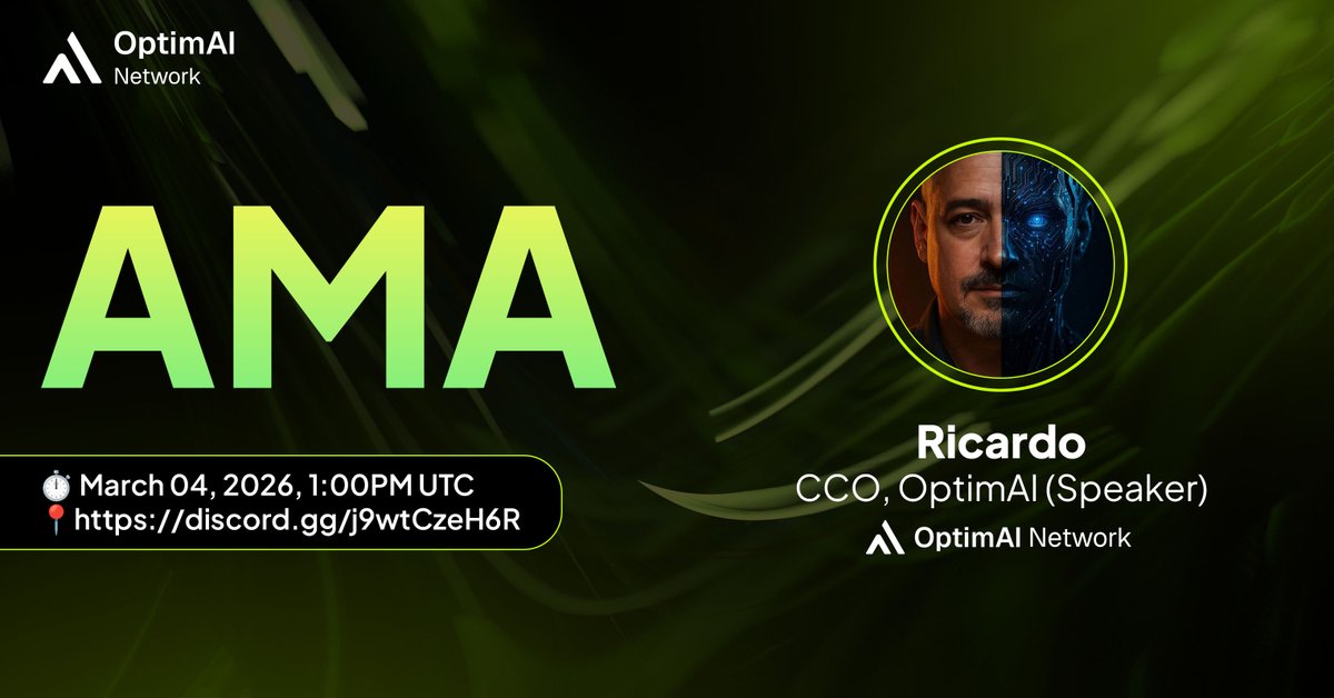 A deeper conversation on the future of AI and decentralized infrastructure begins March 4.

We will host a Discord AMA at 1 pm UTC, led by our Chief Communication Officer, <a href="/Argentum_aguila/">Ricardo</a>.

We will cover:
• Consensus architecture within our L2 DePIN
• Key developments across