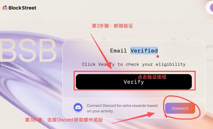 xsnow187's tweet image. #BlockStreet 【空投教程】来了🎉！

本次空投主要是基于测试网交互 和 社区建设！具体步骤如下：
1） 官网进入（看图1从官推@BlockSt_HQ
进官网） 或者：blockstreet.money/airdrop

2）点击“注册Register”按钮，从邮箱中获得验证码 再点击“Verified验证”（看图2和图3），备注：如验证失败则刷新页面