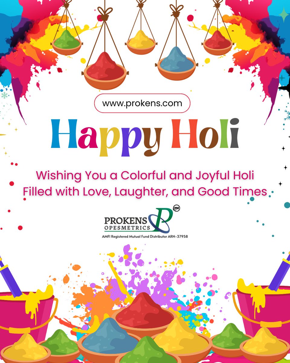 ProkensSM's tweet photo. Wishing you a very vibrant and joyous Holi. May this Holi bring endless happiness and love into your lives.  #HappyHoli https://t.co/YcuhiAdVNX