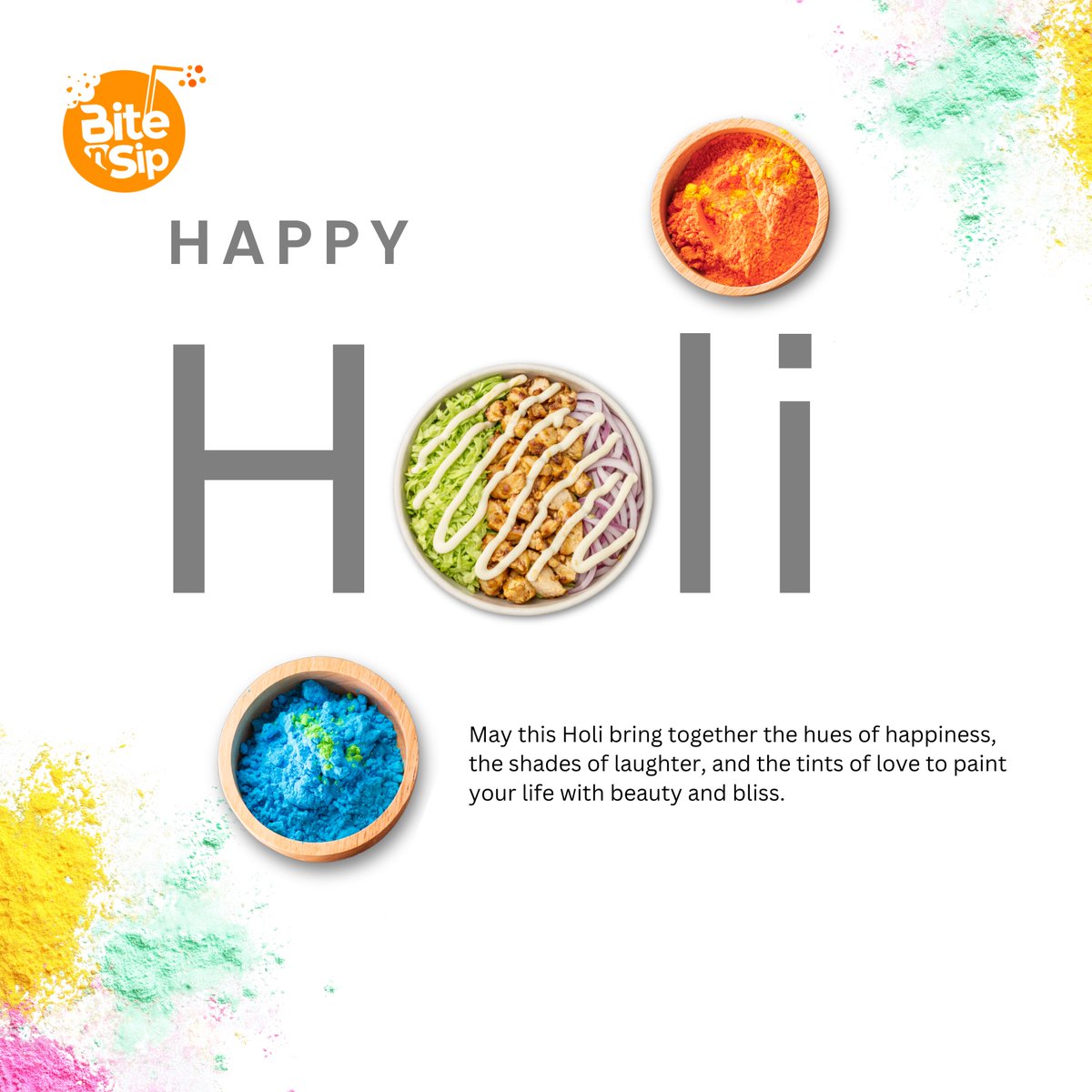 bitensipglobal's tweet photo. Happy Holi! 🎨✨ Splash into colors, laughter, and flavorful celebrations at Bite n Sip.
#Holi #BitenSip #FestivalOfColors #ColorfulVibes #CelebrateTogether #JoyfulBites #FestiveFlavors #FoodieCelebration #bitensipglobal #teambitensip https://t.co/vWOJEsjkHm