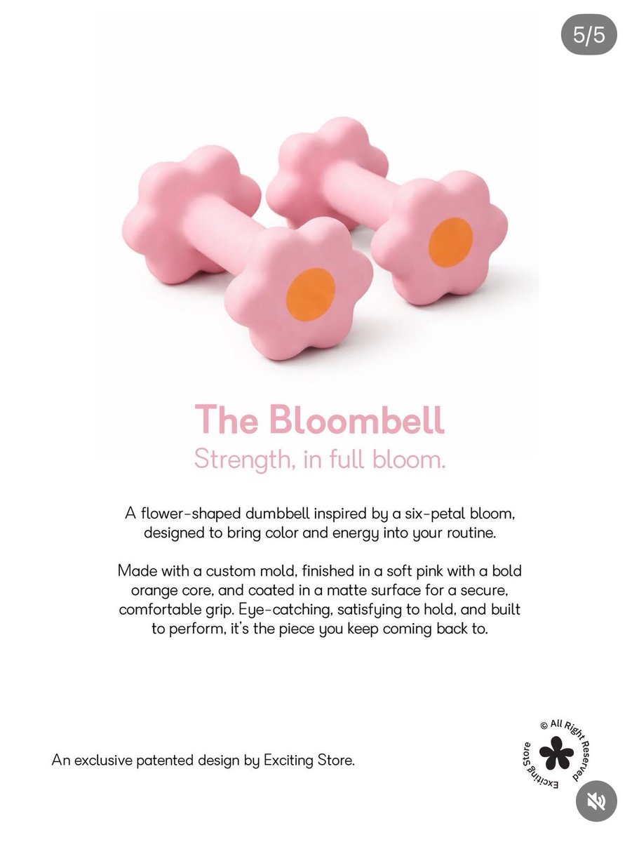 เราควรมีรึไม่ ดรัมเบลลายดอกไม้🌷💘 แต่หนักแค่2.2เองㅠㅡㅠ (แต่น่ารักให้ล้าน)