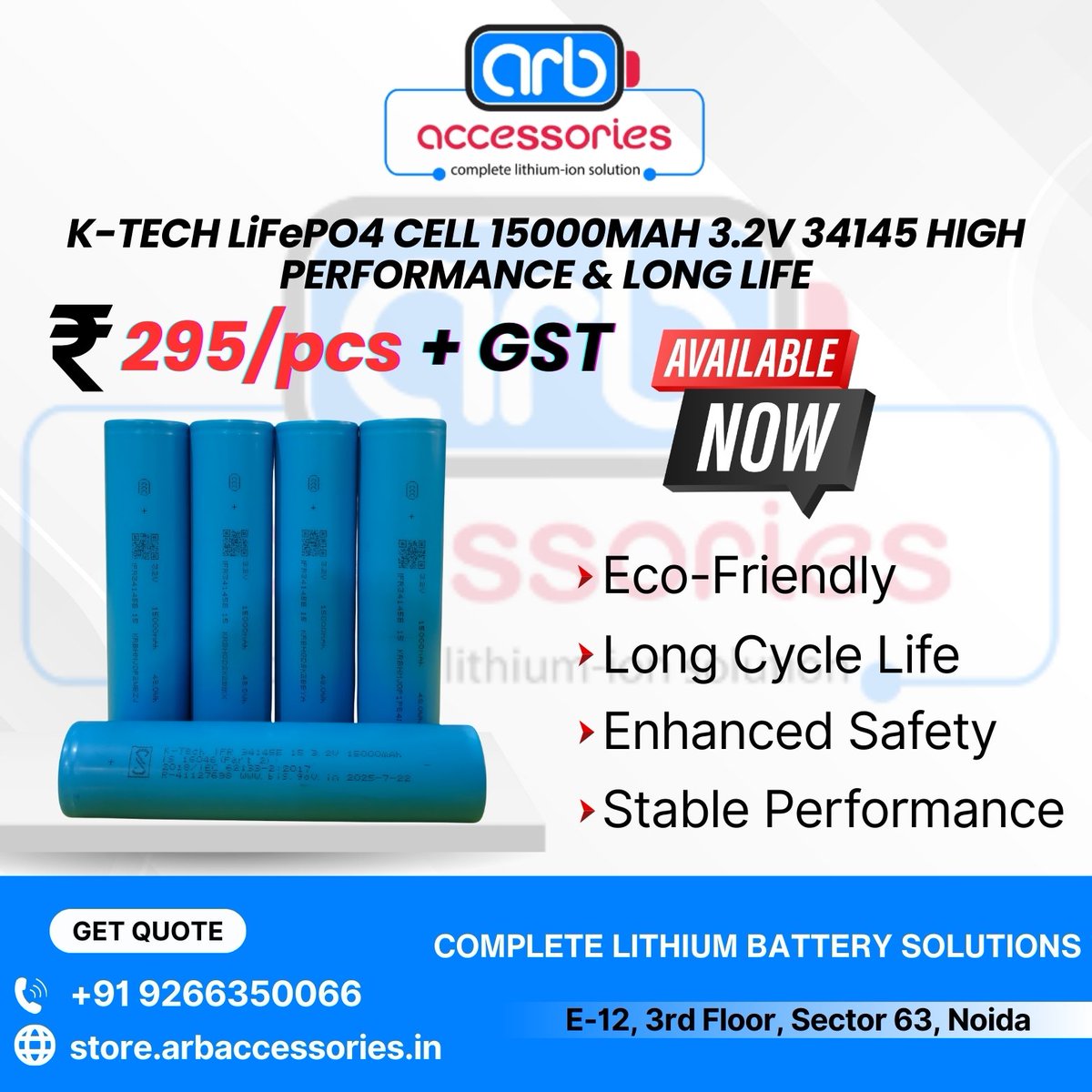 *ARB ACCESSORIES PVT. LTD.*
 
Instagram: instagram.com/arb.accessories 
Facebook: facebook.com/arbaccessories…
LinkedIn: linkedin.com/company/arbacc…
YouTube: youtube.com/@arb.accessori…

🔋 CELLL
🔋 BMS &amp; Active Balancers
📟 Testing Machine &amp; Spot Welding Machine

#ARBAccessories #LithiumBattery