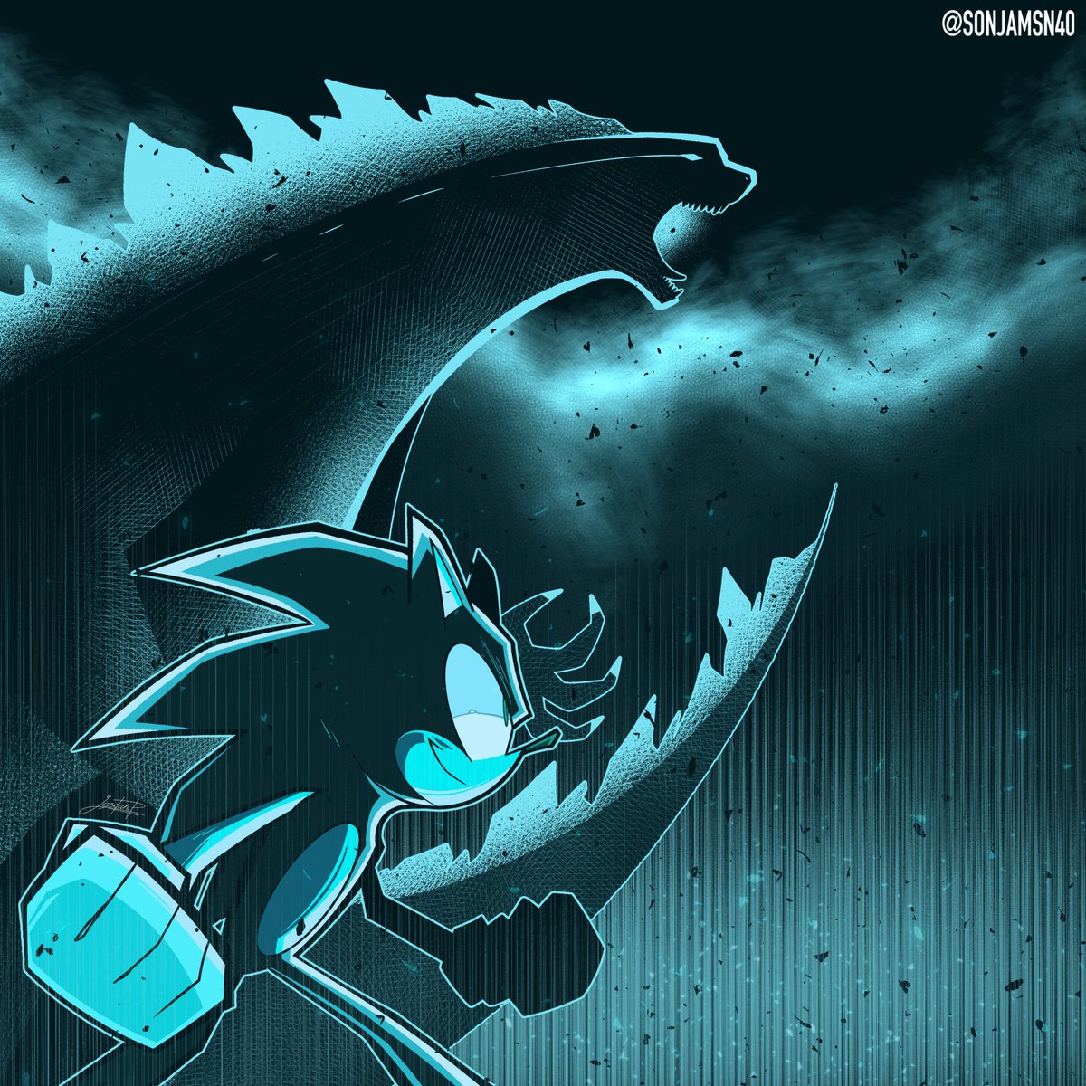 Sonic and Godzilla