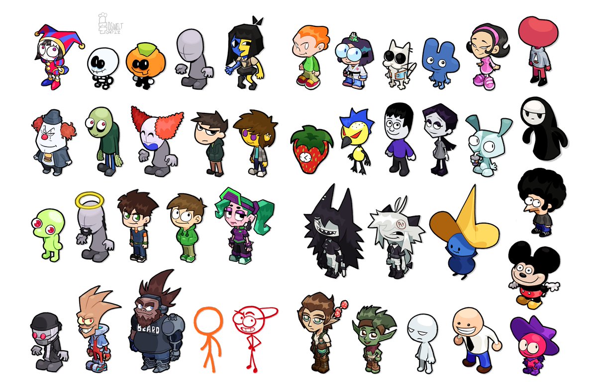 A lot of characters from indie/web animation
Who should i add next?
Who is missing?
Repost