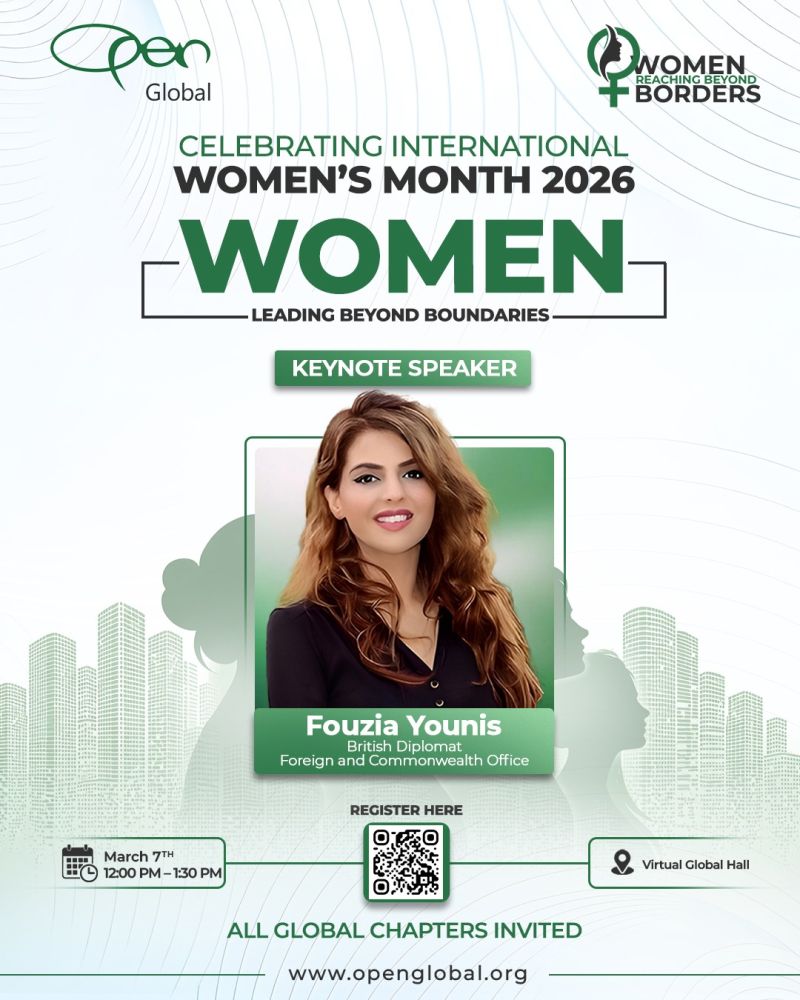 OpenIslamabad's tweet photo. We are delighted to feature Fouzia Younis as the Keynote Speaker at Women Reaching Beyond Borders.

🗓 March 7, 2026
⏰ 12:00 PM – 01:30 PM EST
📍 Virtual Global Hall

Register here:  https://t.co/zKFvcUrUBt https://t.co/y9OP43CghO