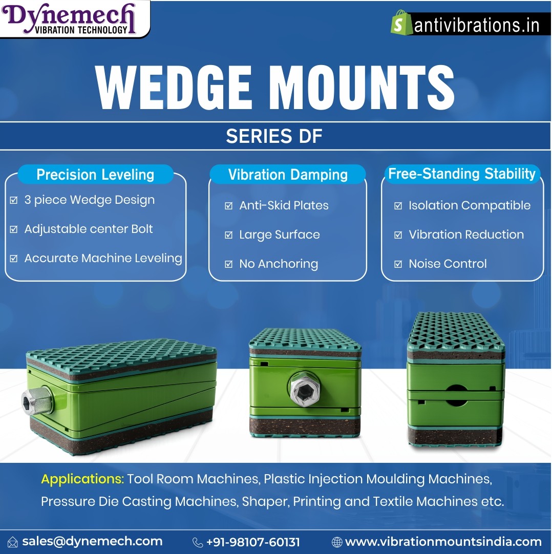 dynemech's tweet photo. 𝗗𝘆𝗻𝗲𝗺𝗲𝗰𝗵 𝗪𝗲𝗱𝗴𝗲 𝗠𝗼𝘂𝗻𝘁𝘀 - 𝗦𝗲𝗿𝗶𝗲𝘀 𝗗𝗙

#AntiVibration, #Dynemech, #AntiVibrationMounts, #AntiVibrationPads, #VibrationControl, #WedgeMounts, #MachineLeveling, #VibrationDamping, #IndustrialSolutions, #PrecisionEngineering

+91 9810760131
sales@dynemech.com https://t.co/XNRRxnP0R6
