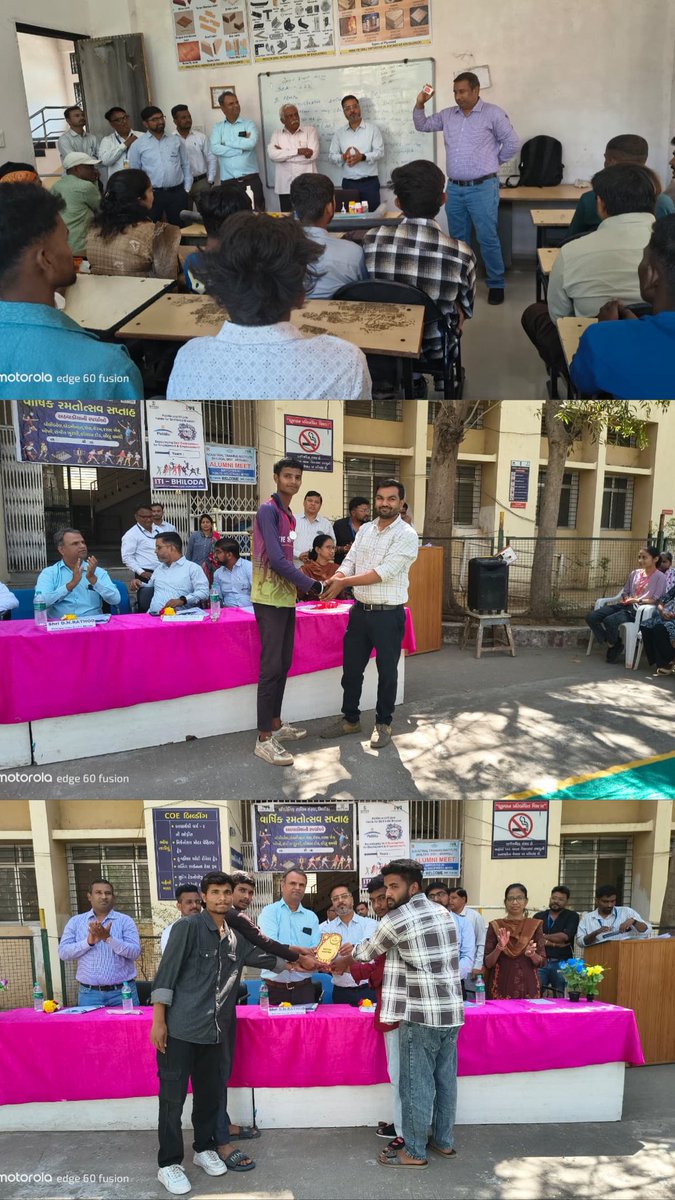 ItiBhiloda's tweet photo. તા27/02/26 ના રોજ સંસ્થા ખાતે Plumber ટ્રેડ નો Alumni meet program Pidilite Industries ના સહયોગથી યોજાયેલ હતો જેમા Pidilite Industries ના મેનેજર શ્રી પંકજ તિવારી અને સંસ્થાના આચાર્ય શ્રી ડી એન રાઠોડ ના હસ્તે Plumber ટ્રેડ ના ભૂતપૂર્વ તાલીમાર્થીઓને Memento આપી સન્માન કરવામાં આવ્યુ https://t.co/bY3X45ewpc