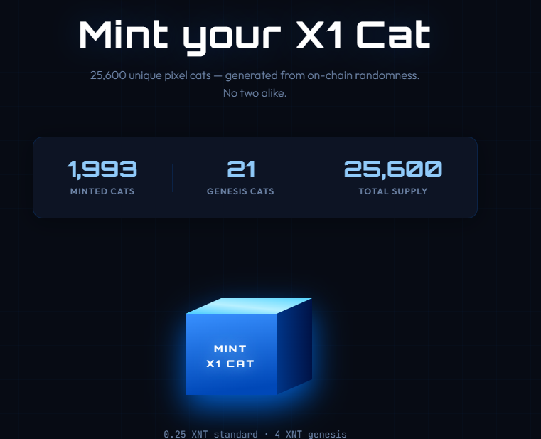 64 xnt gets you 1% of the supply

x1cats.com