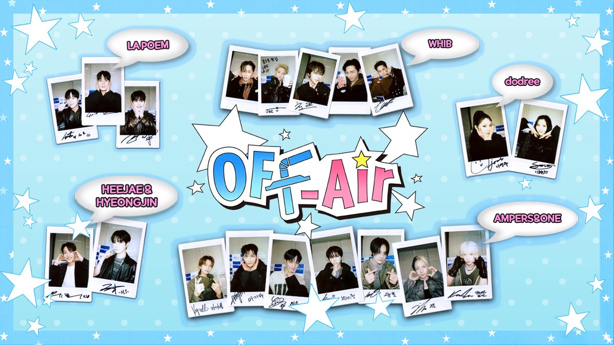 🎥 OFF Air Ep.5 ☕ Full ver. OPEN✨
➡️ youtu.be/ZLgjml2fawE

오프에어 5화 다시보기가 공개되었습니다🔥

☆ 앞으로 진행될 이벤트📸도 많관부😏

#OFFAir #쇼챔피언 #fantheone #팬더원  
<a href="/whib_official/">WHIB(휘브)</a> <a href="/_AMPERSANDONE_/">앰퍼샌드원 (AMPERS&ONE)</a> <a href="/dodree_INNIT/">dodree (도드리)</a> <a href="/official_lapoem/">라포엠 LA POEM</a> <a href="/officialSEVENUS/">SEVENUS 세븐어스</a> <a href="/DGNT_Official/">DIGNITY (디그니티) OFFICIAL</a>