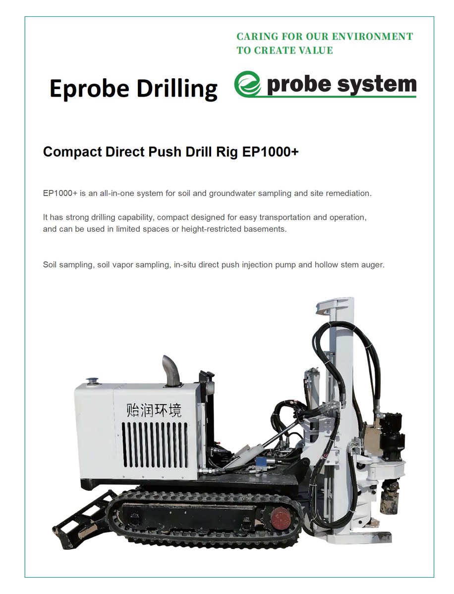 Eprobesystem's tweet photo. EP1000+ Small Direct Push Drill Rig: Big Power in a Tiny Package

Tired of bulky rigs limiting your site access? 
The Eprobe EP1000+ delivers heavy-duty direct push performance in a compact, maneuverable frame.

#eprobedrilling #drillingrig #directpushdrilling #directpushdrillrig https://t.co/KkzkaIjsY6